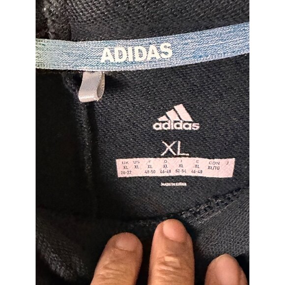 Adidas XL Womens Black Pullover Sweatshirt Comfy Raglan Long Sleeves Casual Wear - Picture 7 of 7